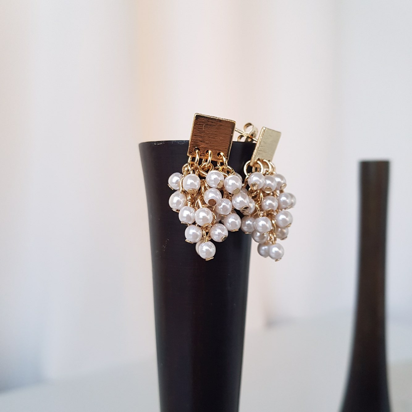 Aiina Pearl Song Drop Earrings Wedding Look Office