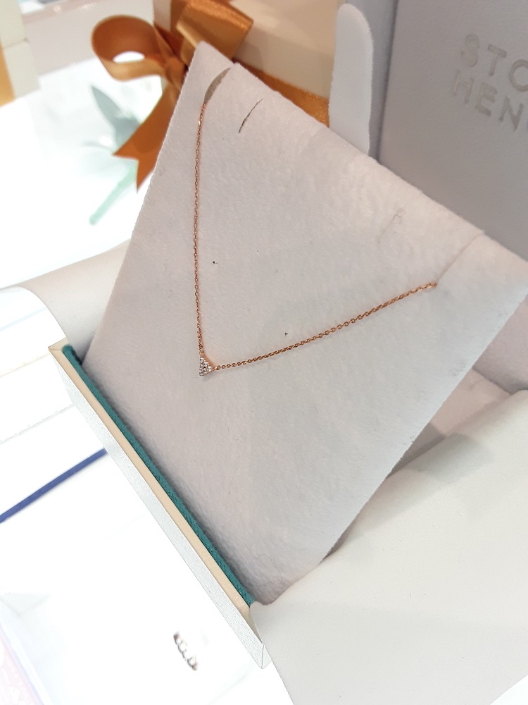 Stonehenge Rose Gold Necklace K0798 Daily Look Lux