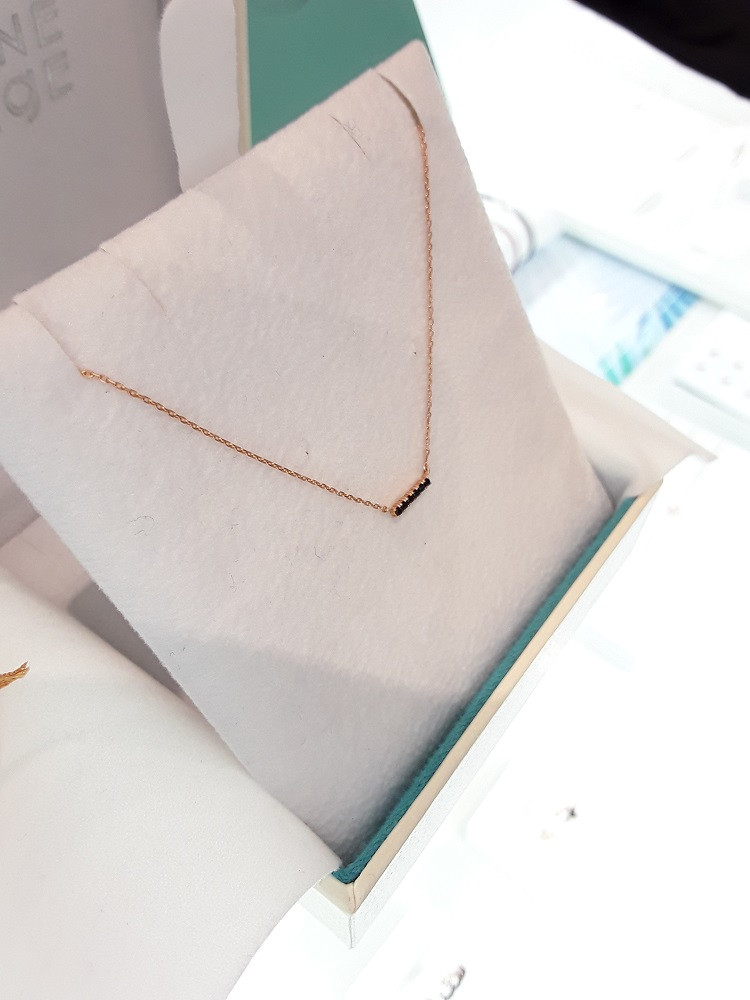 Stonehenge rose gold necklace K0800 Cozy style Sim