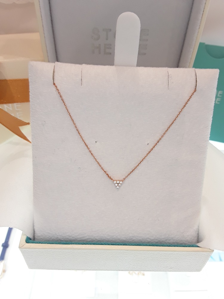 Stonehenge Rose Gold Necklace K0798 Daily Look Lux