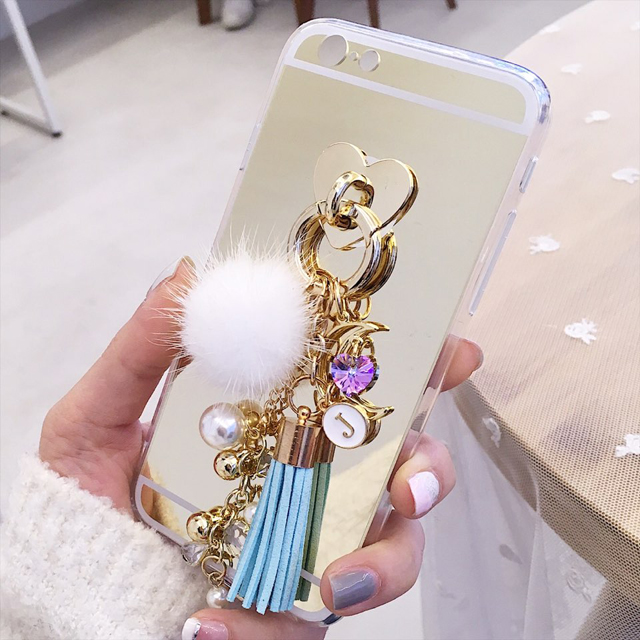 <b><p>Galaxy Note Pom foam Initi Keyring Tassel</p></b><b><p>ギャラクシーノート8ポンポンがイニシャルキーリングタッセルケースiPhone 8のガールフレンドの贈</p></b><br /><br /><p align='center'>