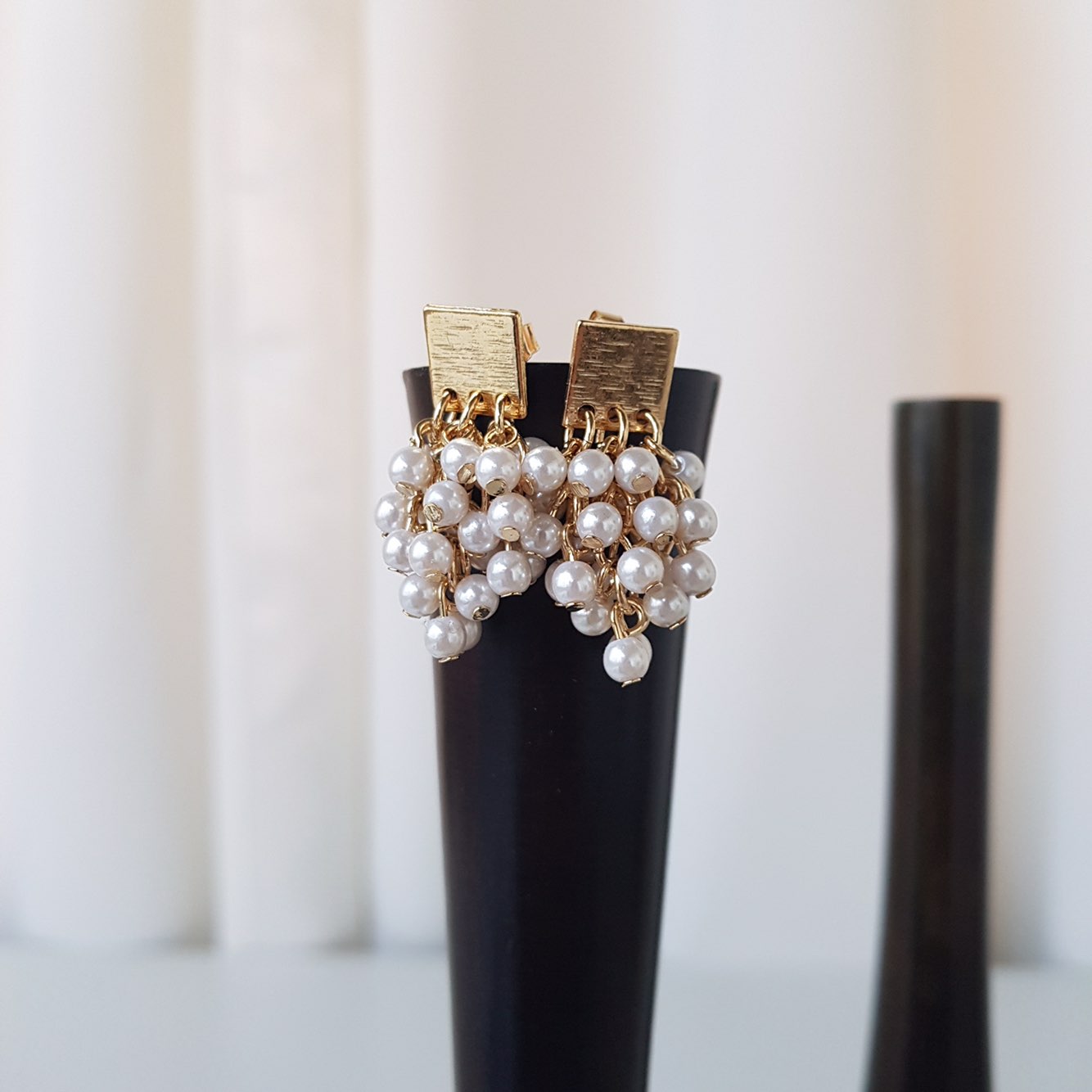 Aiina Pearl Song Drop Earrings Wedding Look Office