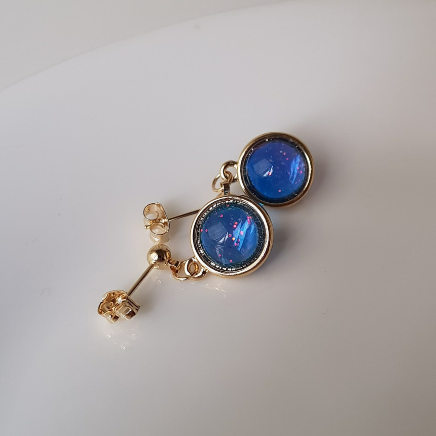 Space Ball HOMEYAKA Cubic Drop Earrings 4color Lov