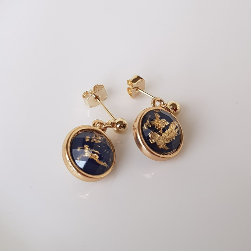 Space Ball HOMEYAKA Cubic Drop Earrings 4color Lov