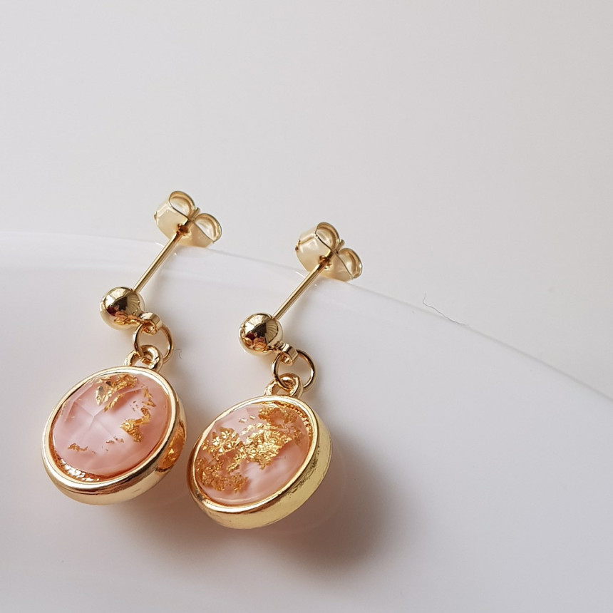 Space Ball HOMEYAKA Cubic Drop Earrings 4color Lov