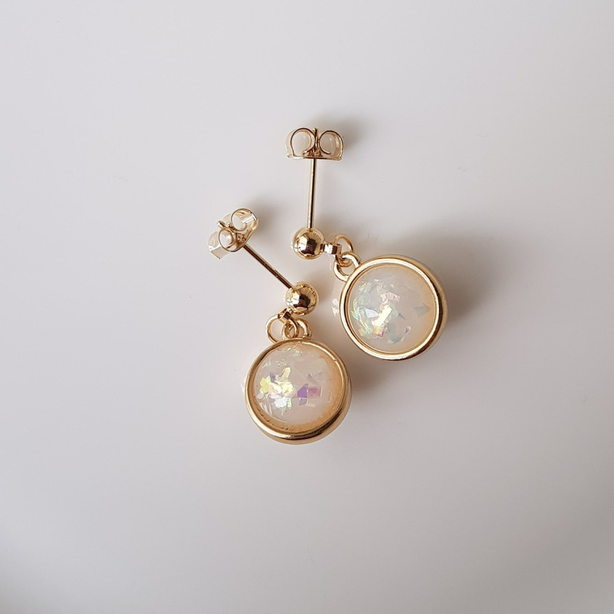 Space Ball HOMEYAKA Cubic Drop Earrings 4color Lov