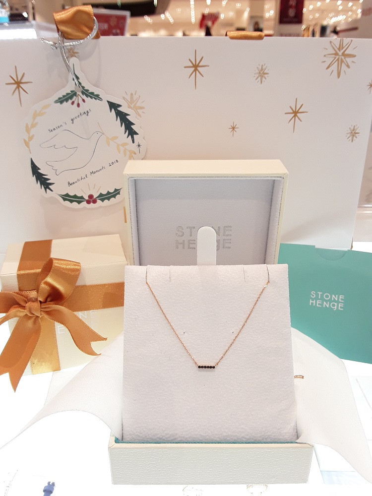 Stonehenge rose gold necklace K0800 Cozy style Sim