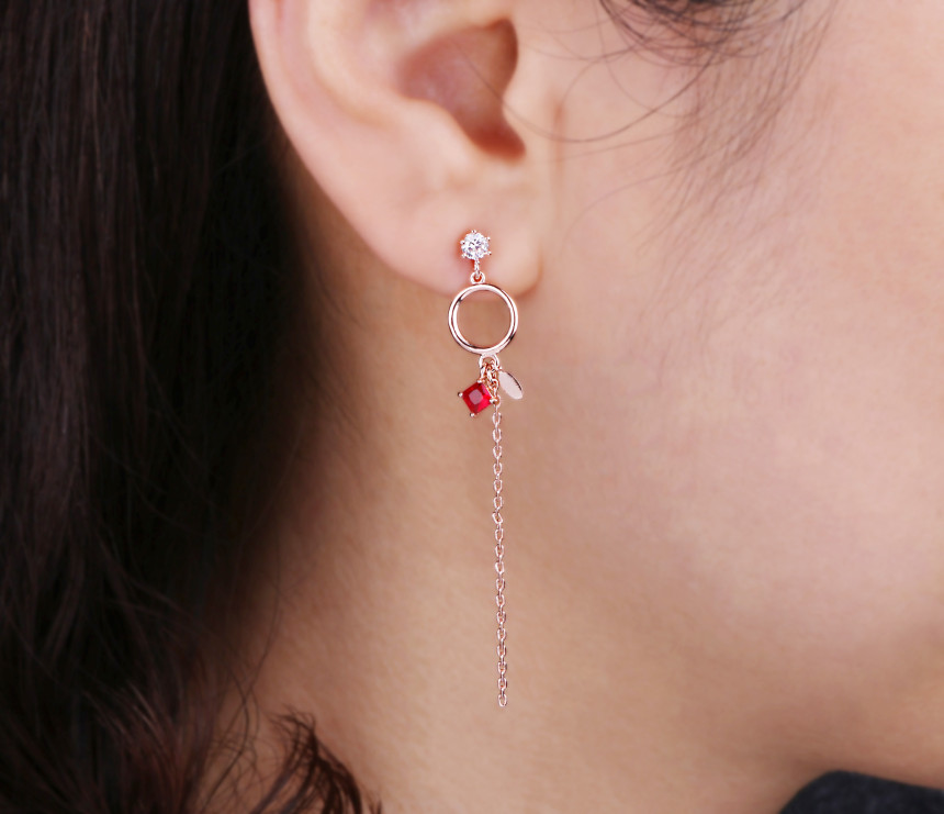 Volare Red Berry Earrings SPE321 Lovely coordinati