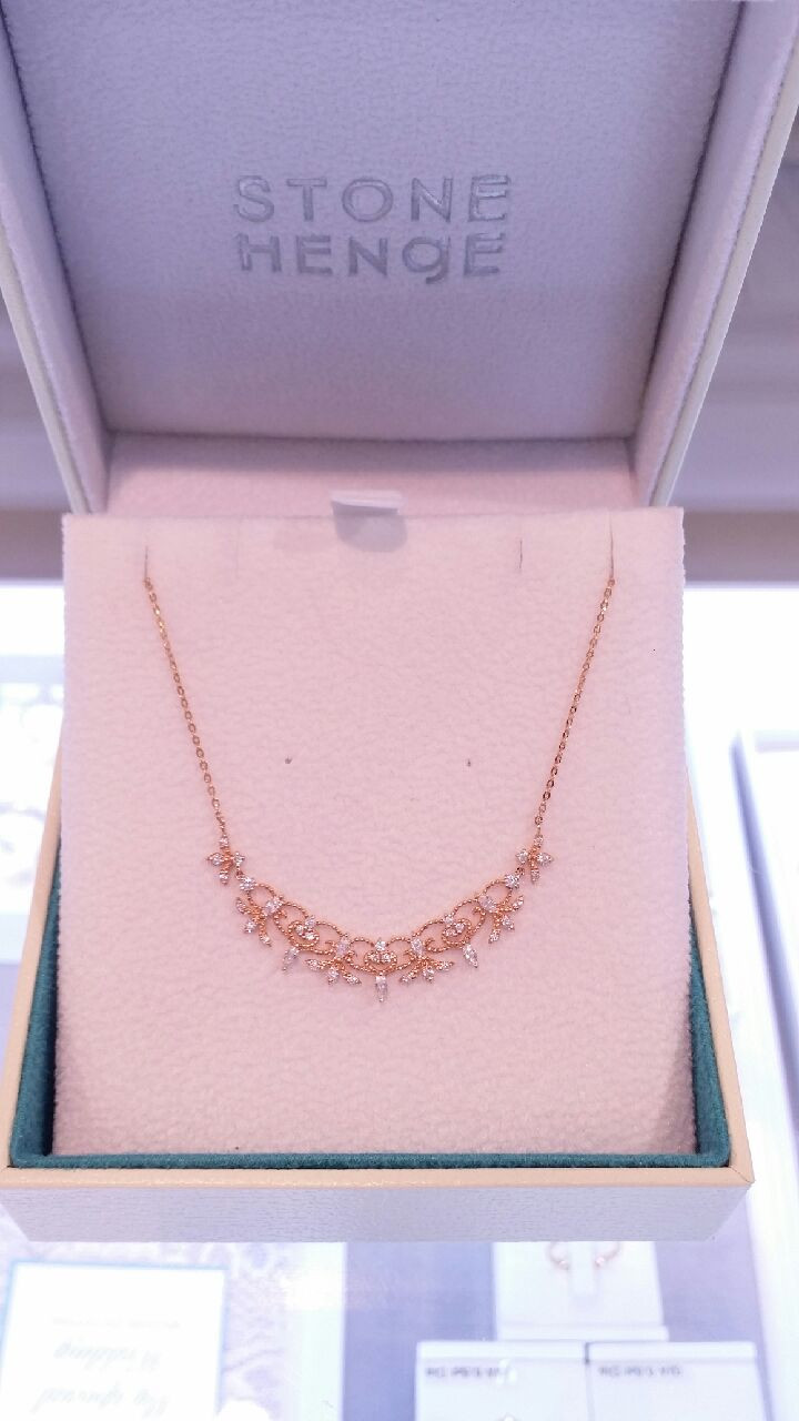 Stonehenge 14k Rose Gold Victorian Necklace T0401