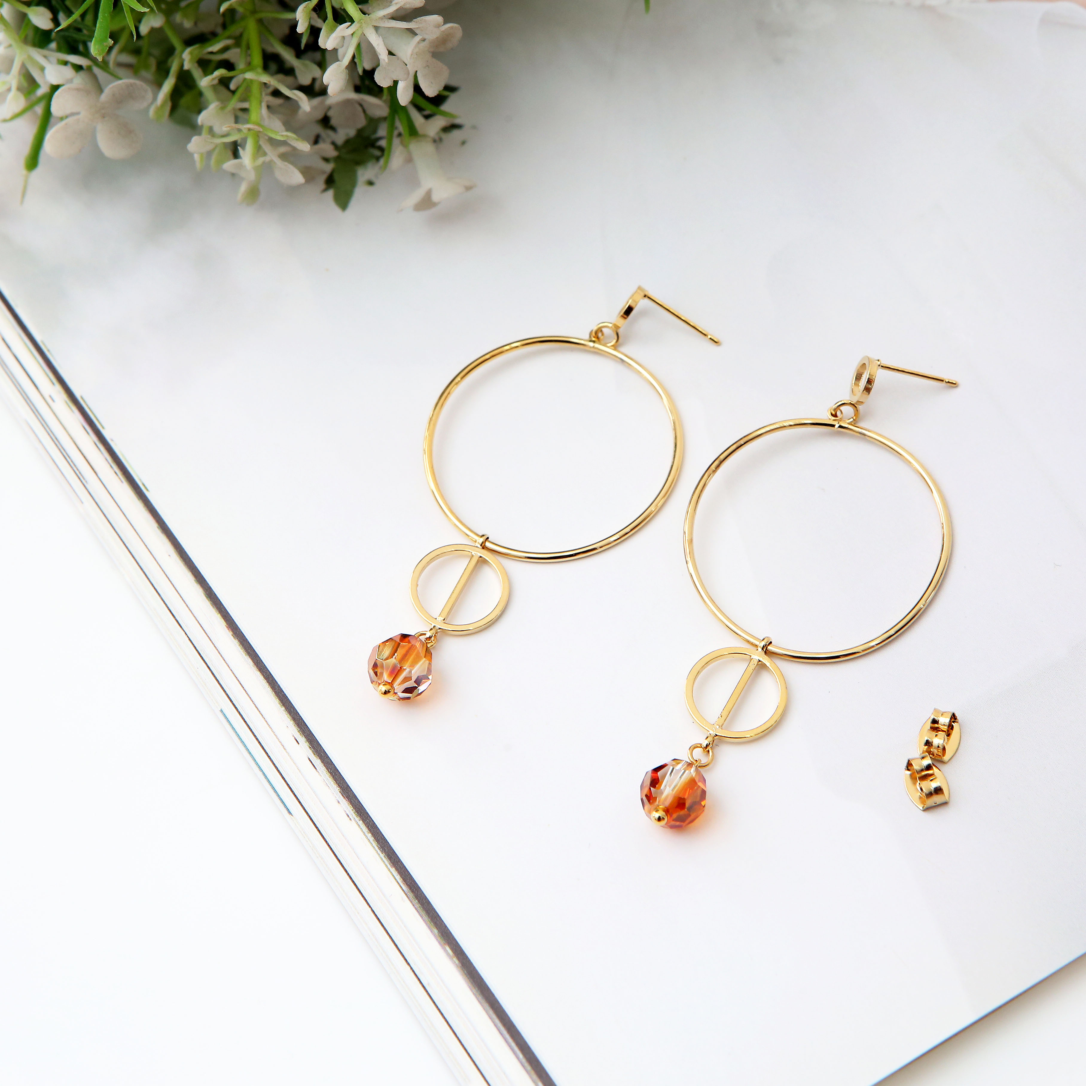 Mubas Swarovski Caraden Double Tingling Long Drop 