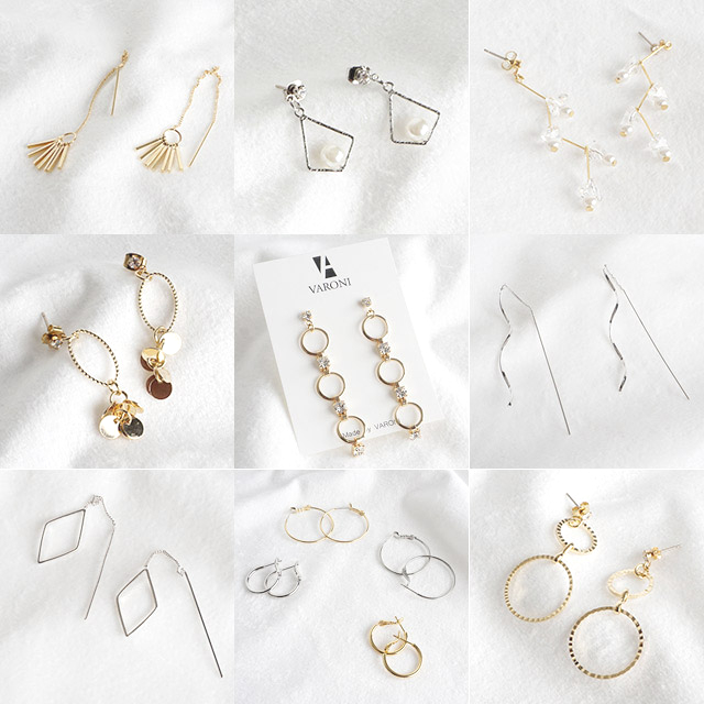 Simple earrings 10 species 5,000 won Women's gi