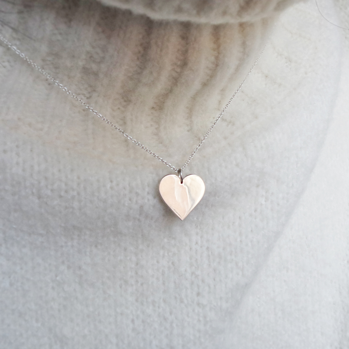 Silver gift necklace gift friendship four leaf stu