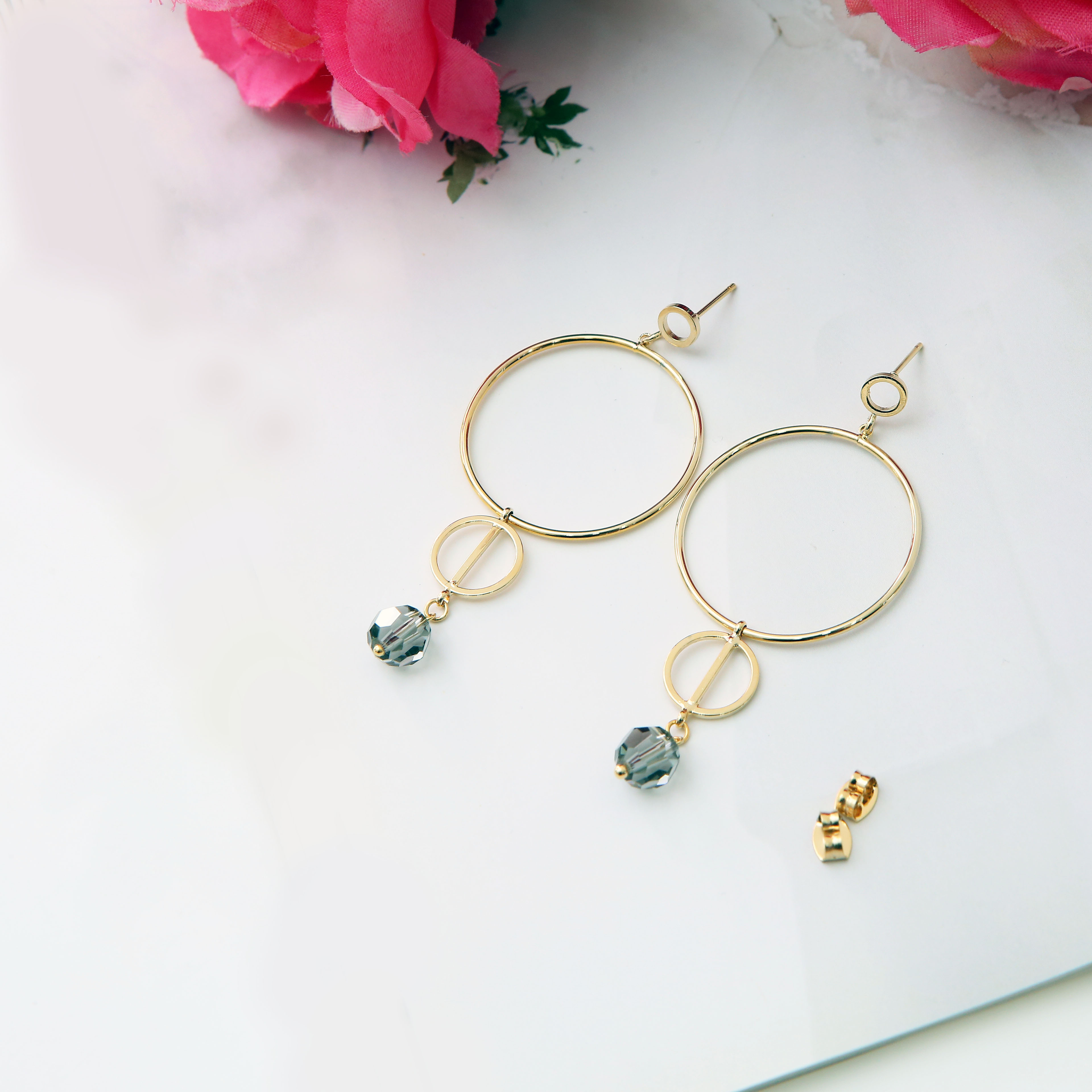 Mubas Swarovski Caraden Double Tingling Long Drop 