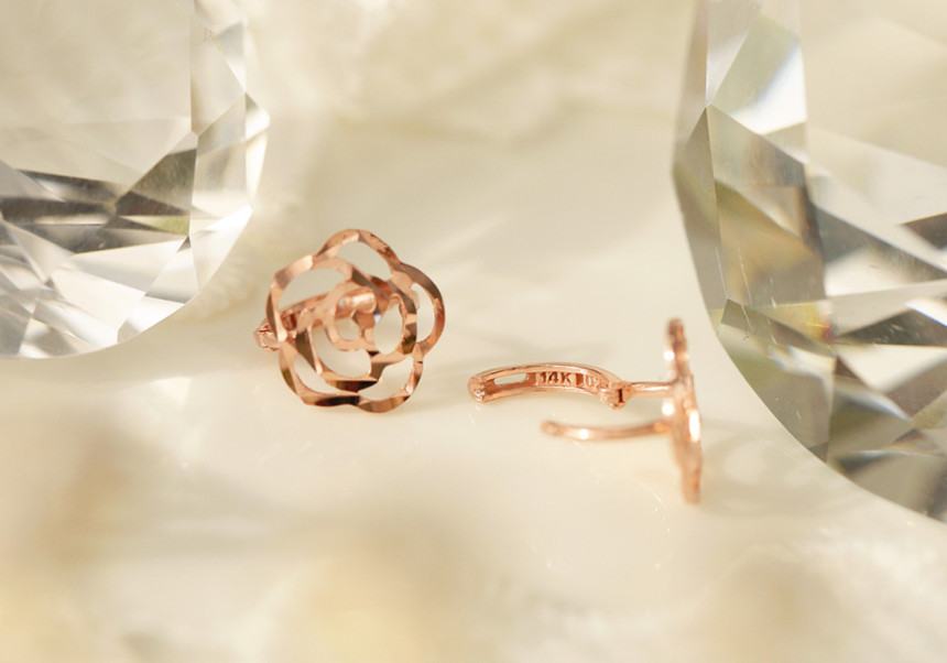 <b><p>Rubbing Than flowers you One tch earr 14k</p></b><b><p>ブルリング 花より あなた ワンタッチ イヤ 14k シンプル デイリー ピンクゴールド</p></b><br /><br /><p align='center'>