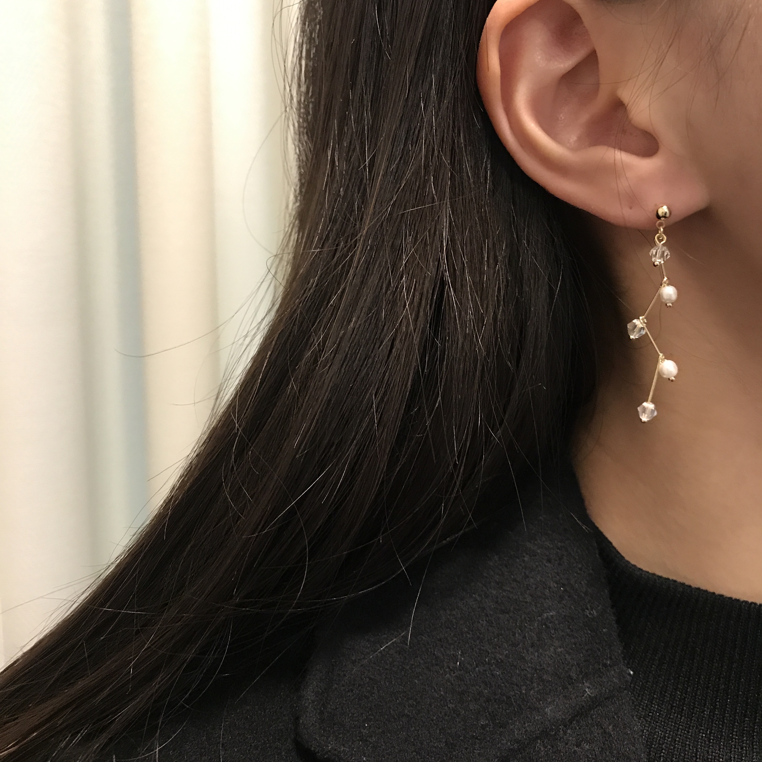 Chelsea Crystal Drop Earrings 2color Earrings Pear