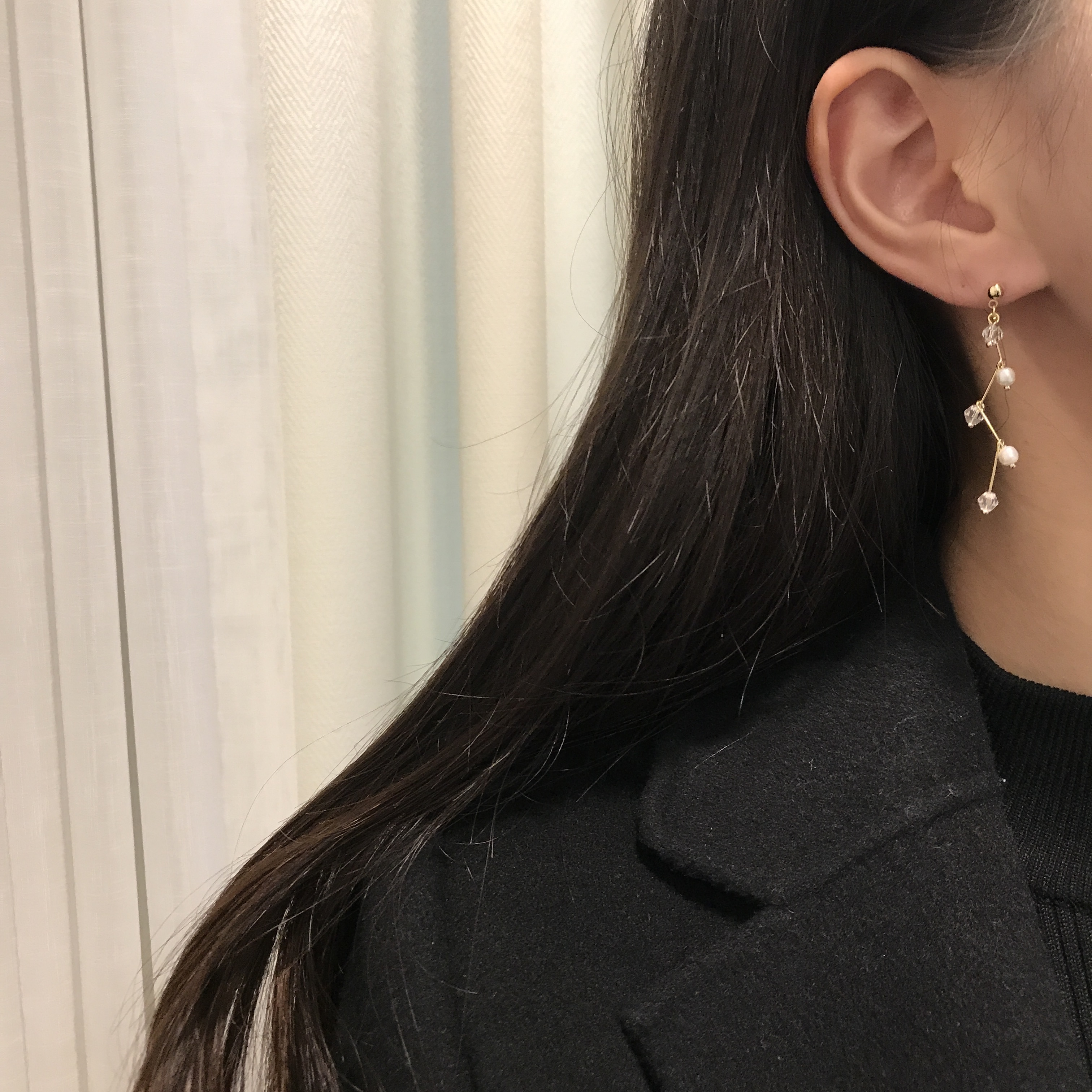 Chelsea Crystal Drop Earrings 2color Earrings Pear