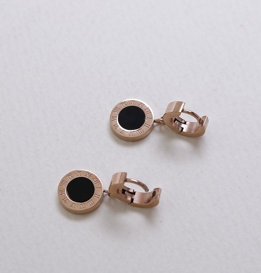 Simple Dominic One Touch Surge Steel Earrings Tita
