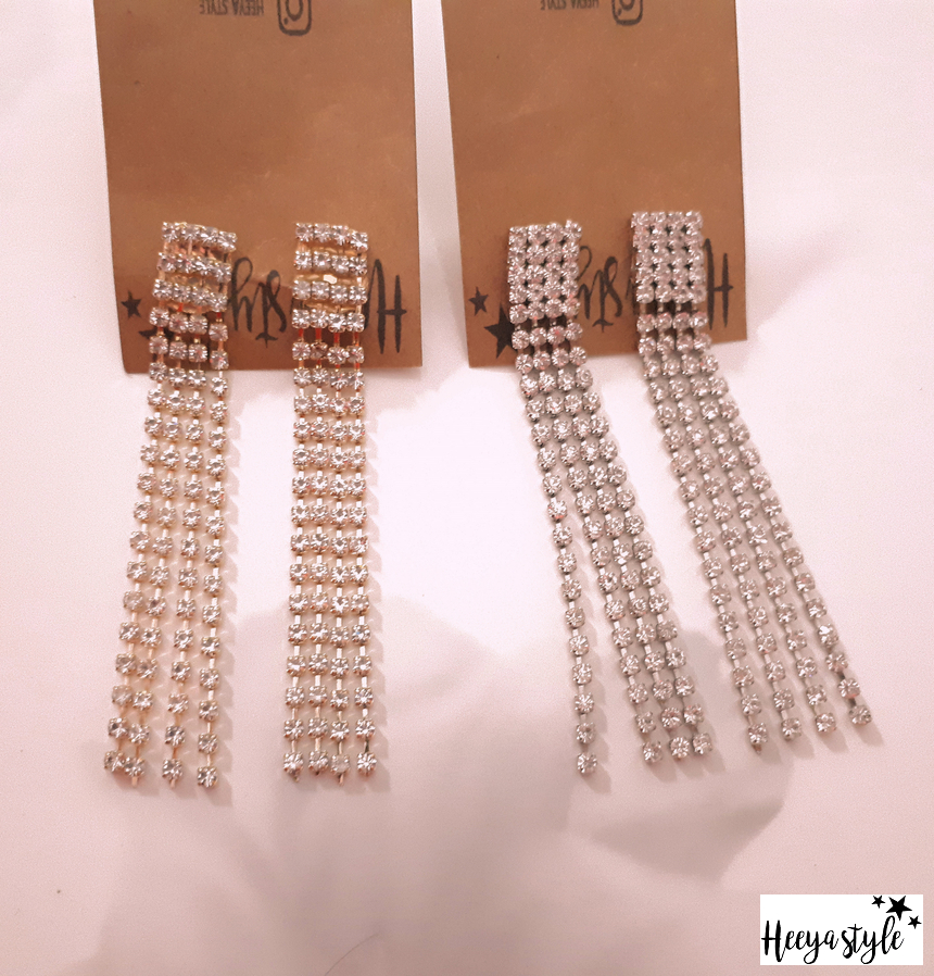 Cubic Chain 4-Line Drop Earring Earring Possible E