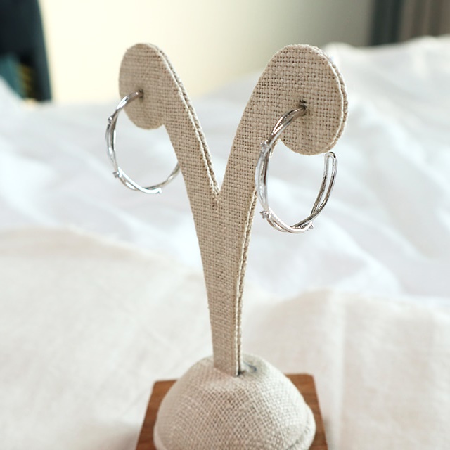 Cubic Ring Ring Twist Earrings Shin Se Kyung Suh J