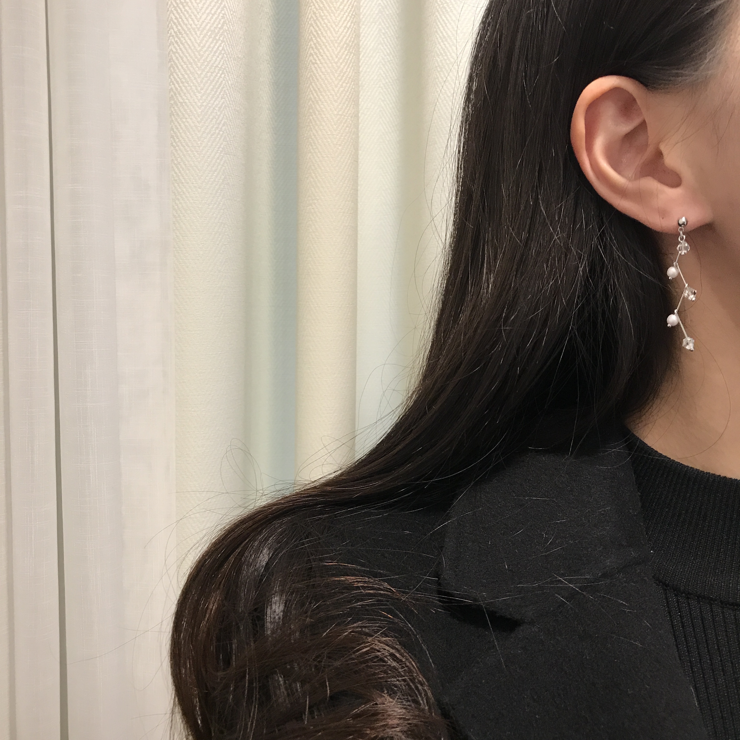 Chelsea Crystal Drop Earrings 2color Earrings Pear