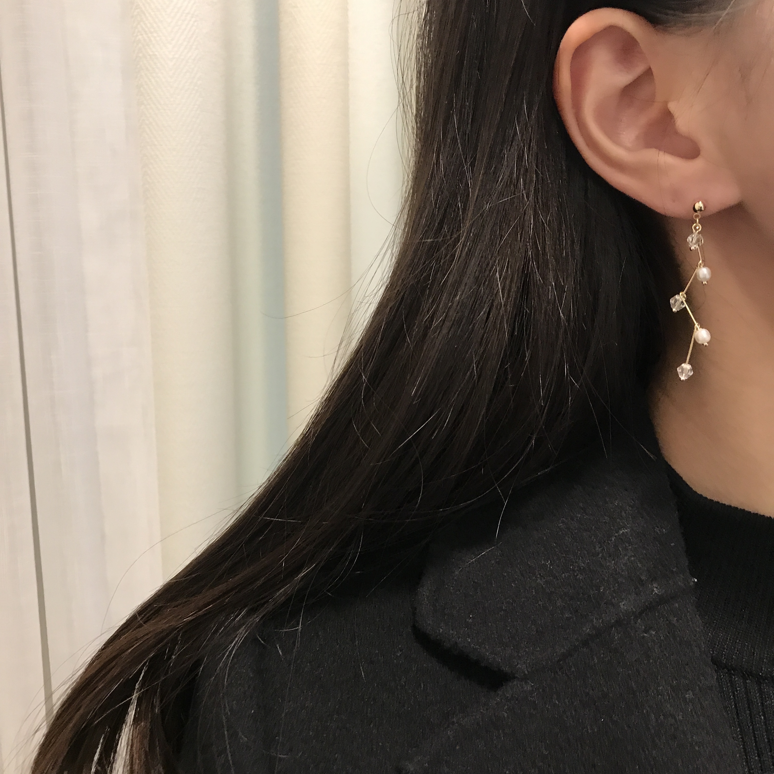 Chelsea Crystal Drop Earrings 2color Earrings Pear