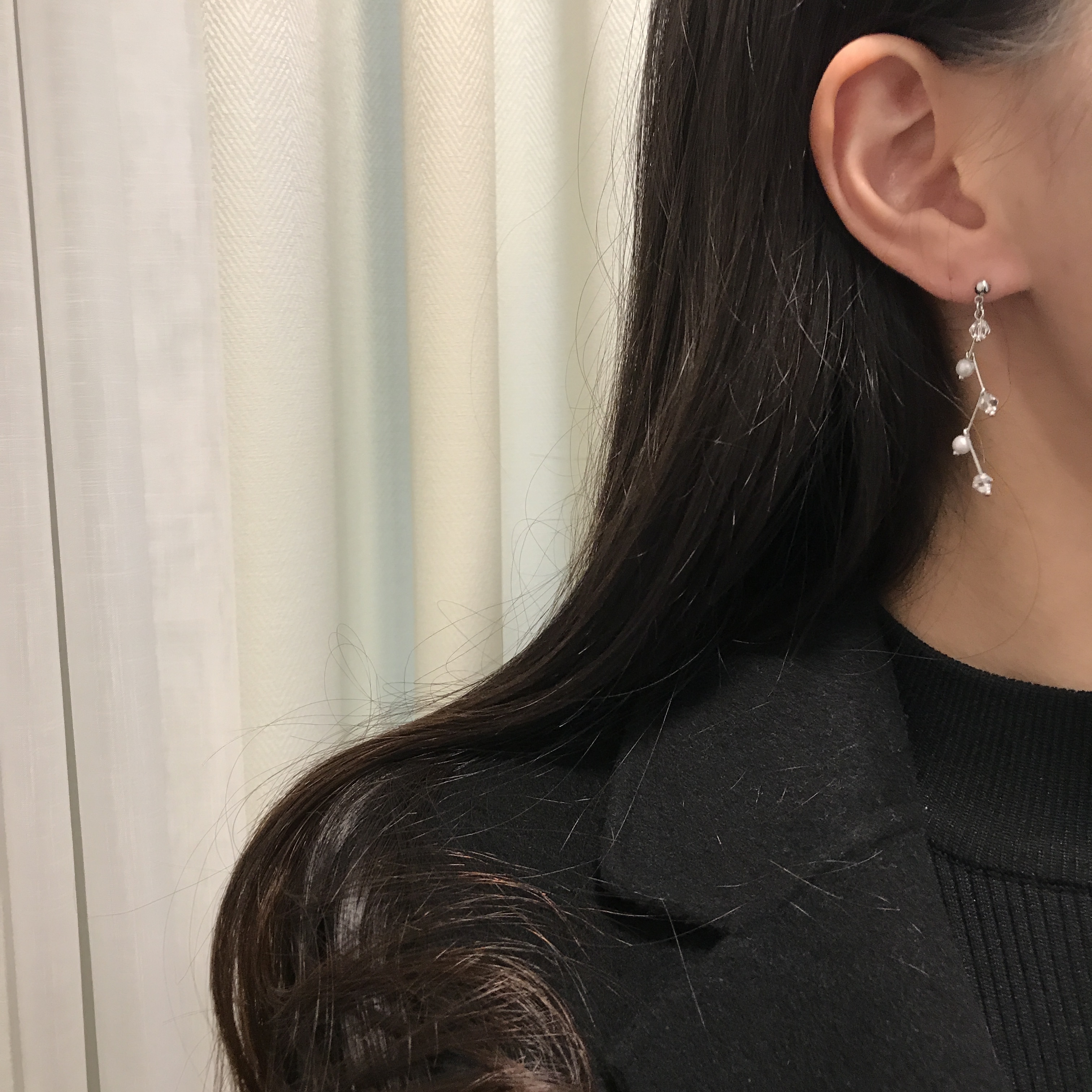 Chelsea Crystal Drop Earrings 2color Earrings Pear