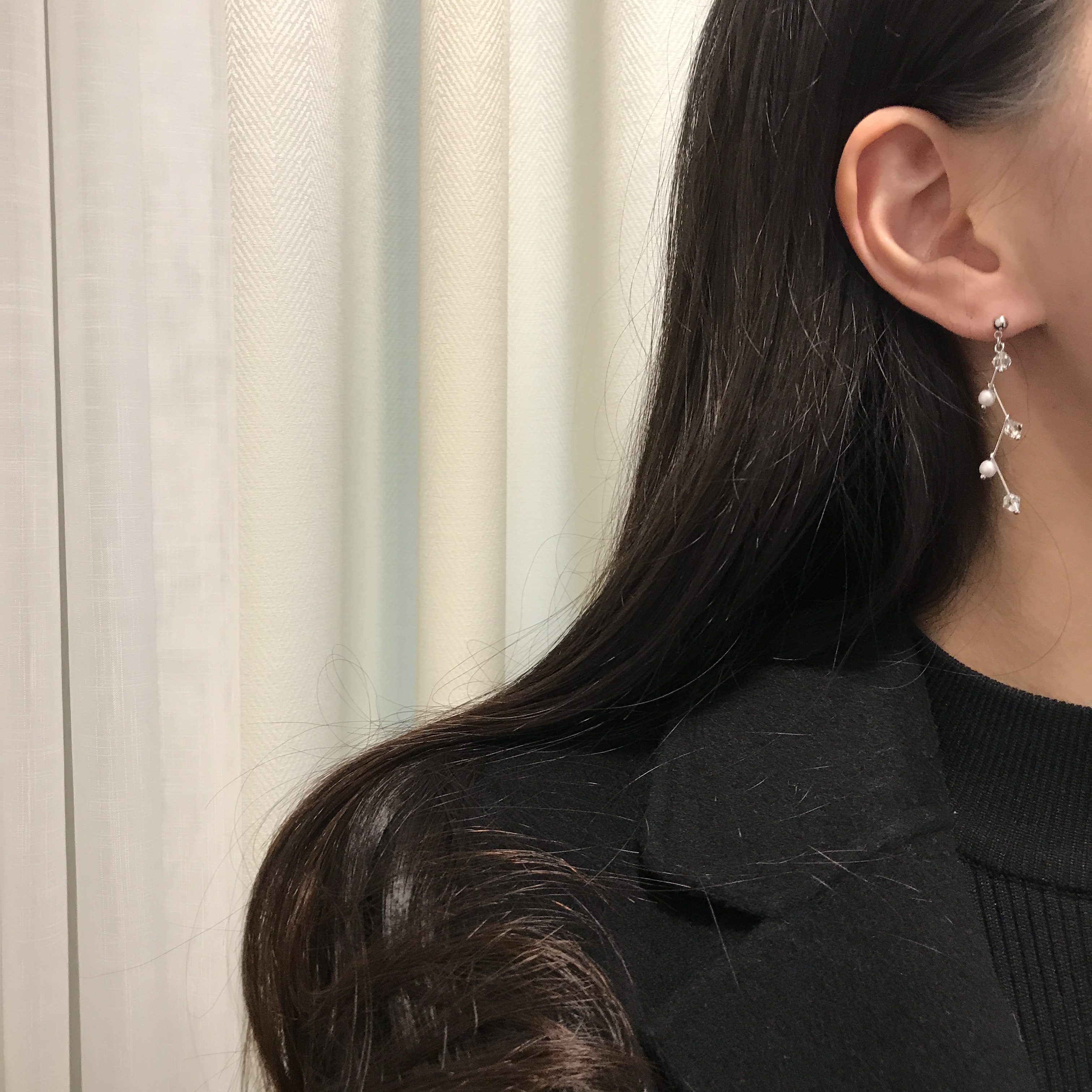 Chelsea Crystal Drop Earrings 2color Earrings Pear