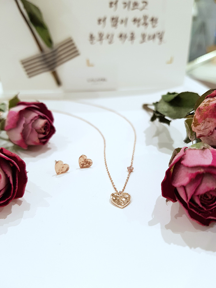 Lapel 14K Materia Heart Necklace Women's Daily 