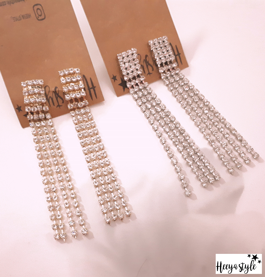 Cubic Chain 4-Line Drop Earring Earring Possible E