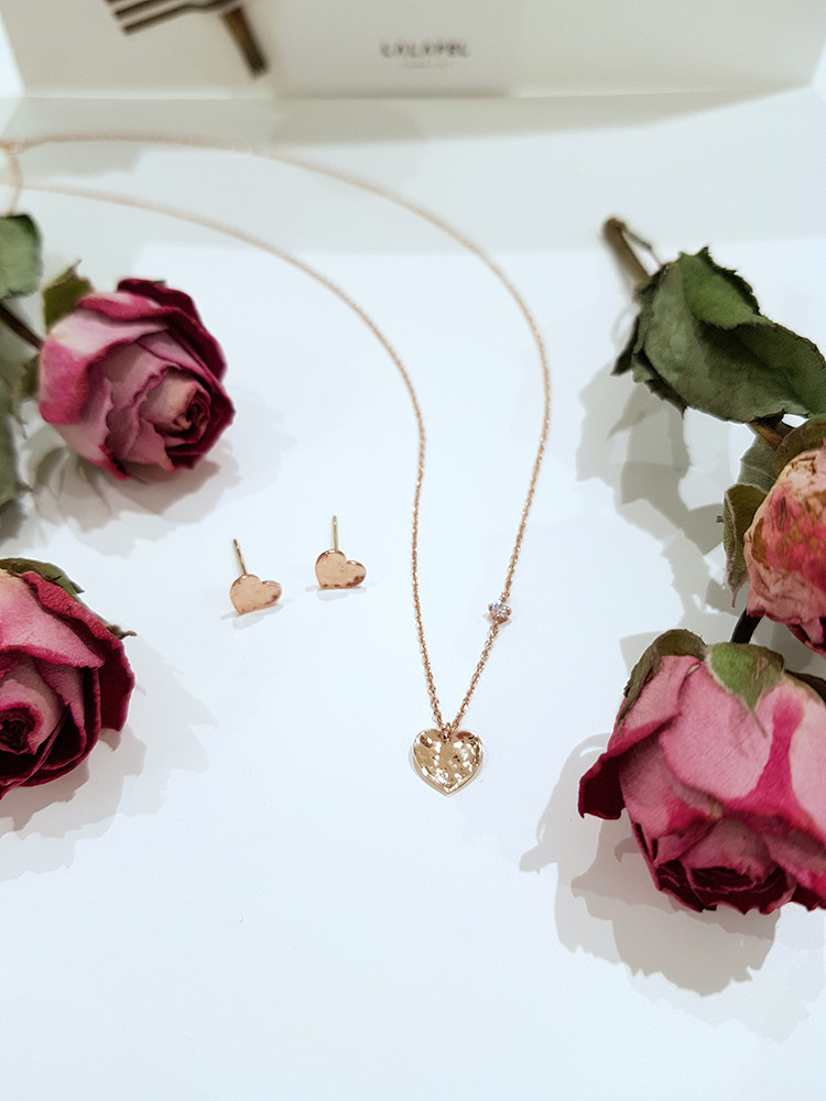 Lapel 14K Materia Heart Necklace Women's Daily 