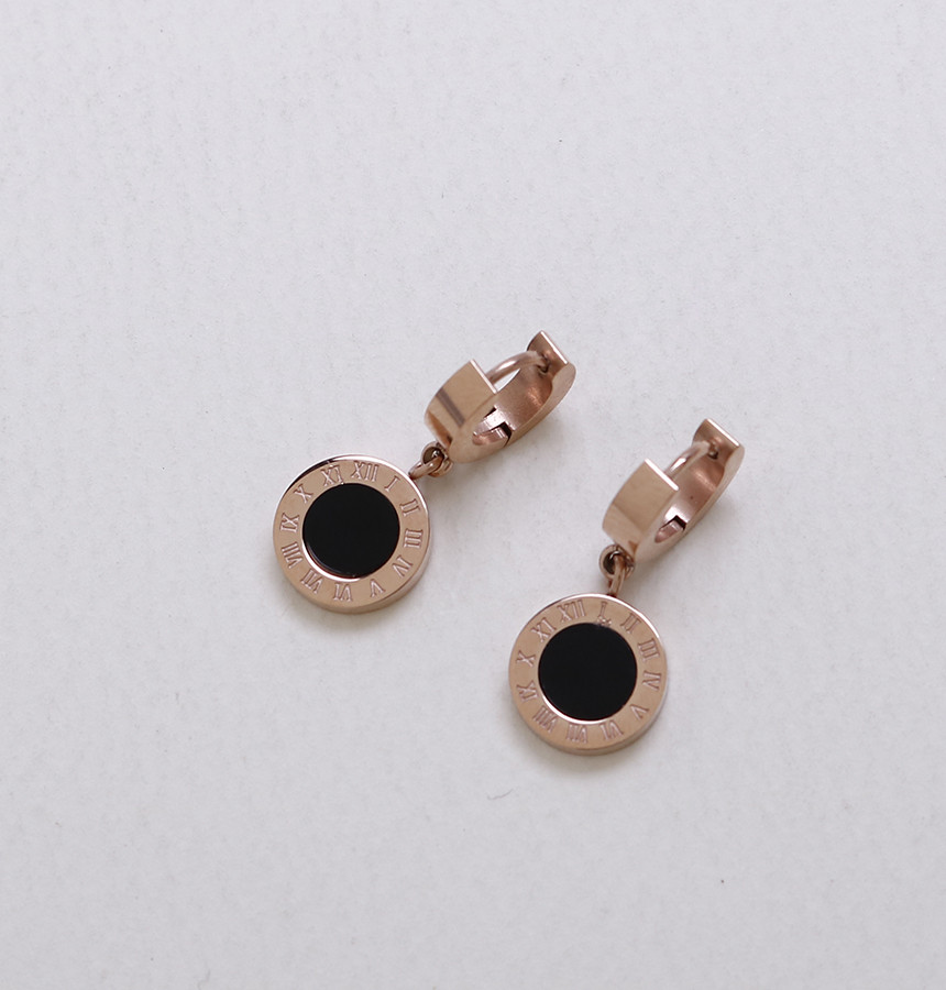 Simple Dominic One Touch Surge Steel Earrings Tita