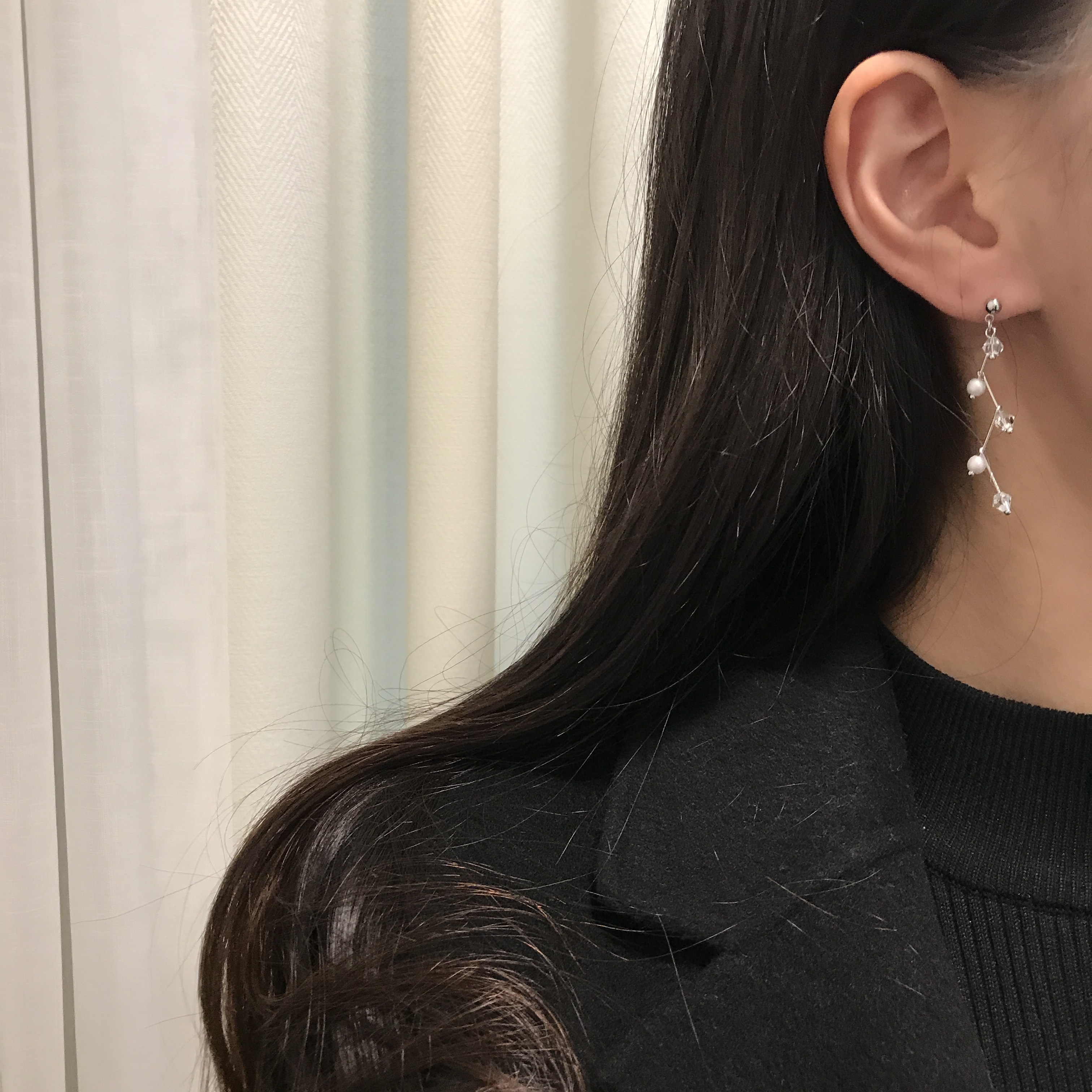 Chelsea Crystal Drop Earrings 2color Earrings Pear