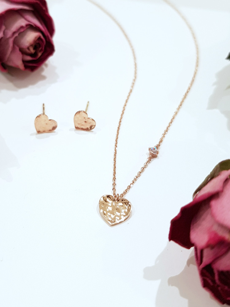 Lapel 14K Materia Heart Necklace Women's Daily 