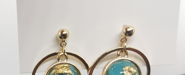 Dyna Light Round Earrings Drop Earrings Gold, Silv