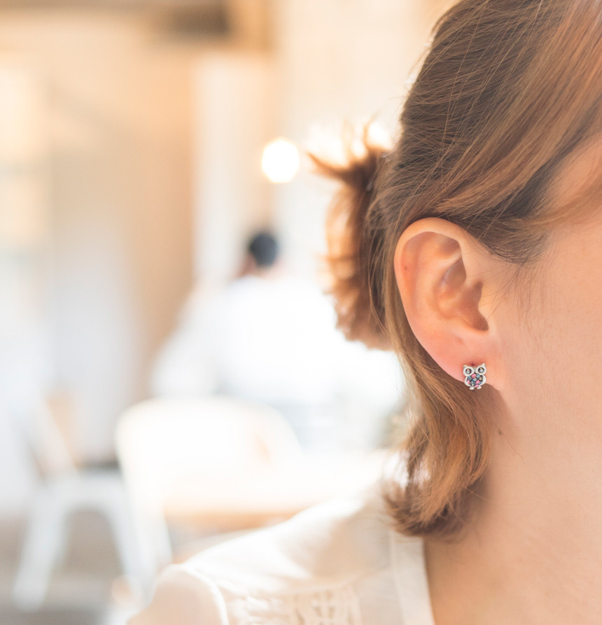 New Year gift fortune owl earrings year-end shoppi