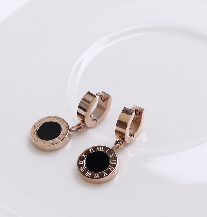 Simple Dominic One Touch Surge Steel Earrings Tita
