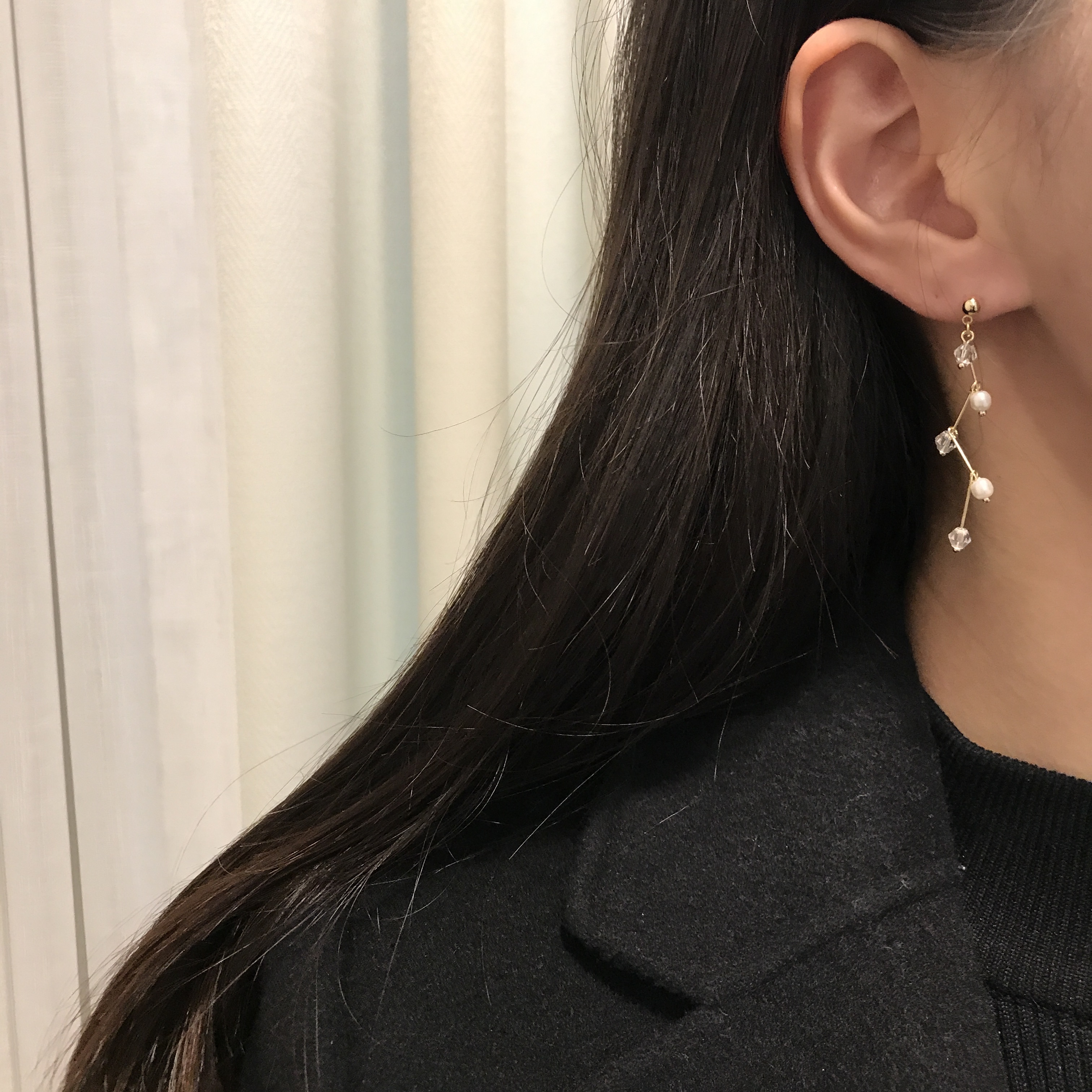 Chelsea Crystal Drop Earrings 2color Earrings Pear