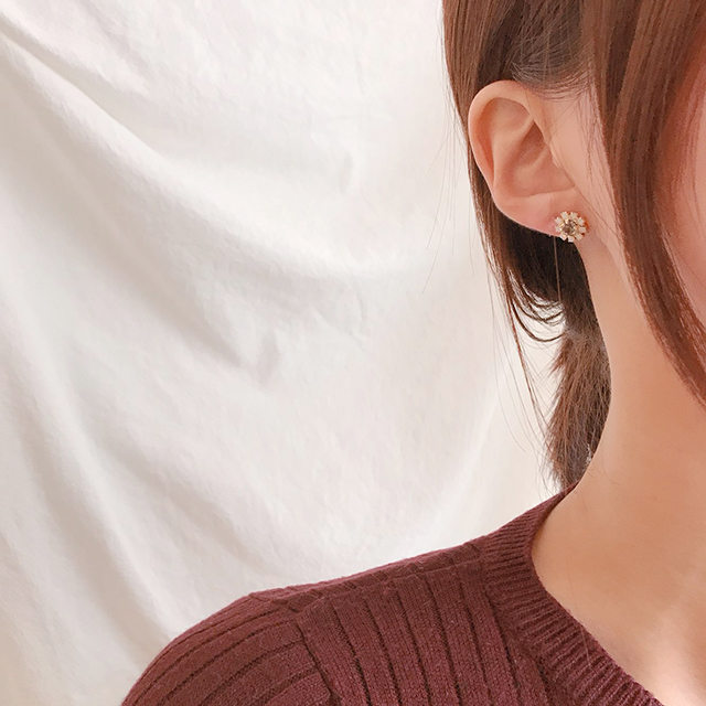 Swarovski Cubic Flower Stud Earrings Drop Earrings