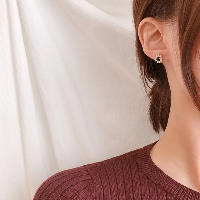 Swarovski Cubic Flower Stud Earrings Drop Earrings