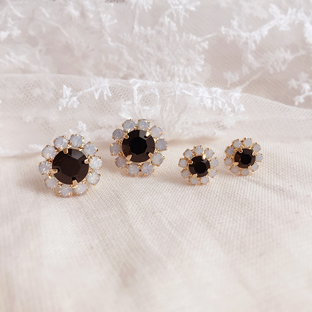 Swarovski Cubic Flower Stud Earrings Drop Earrings