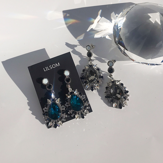 After Bold Cubic Drop Earrings 2color Antique Uniq