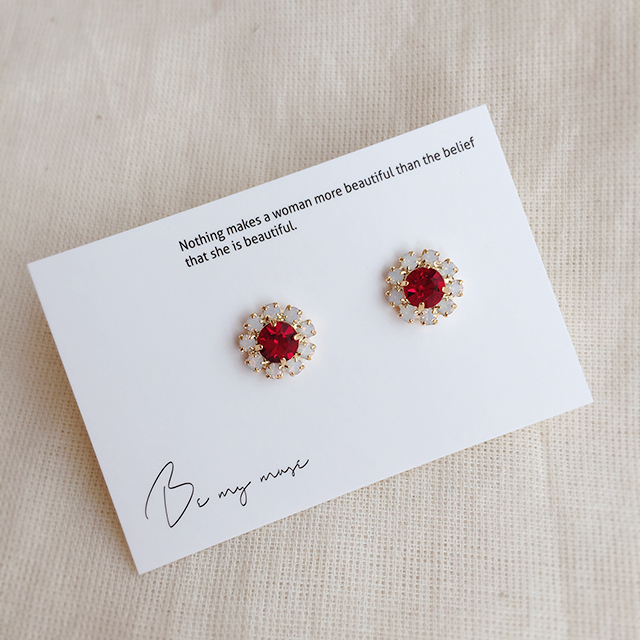 Swarovski Cubic Flower Stud Earrings Drop Earrings