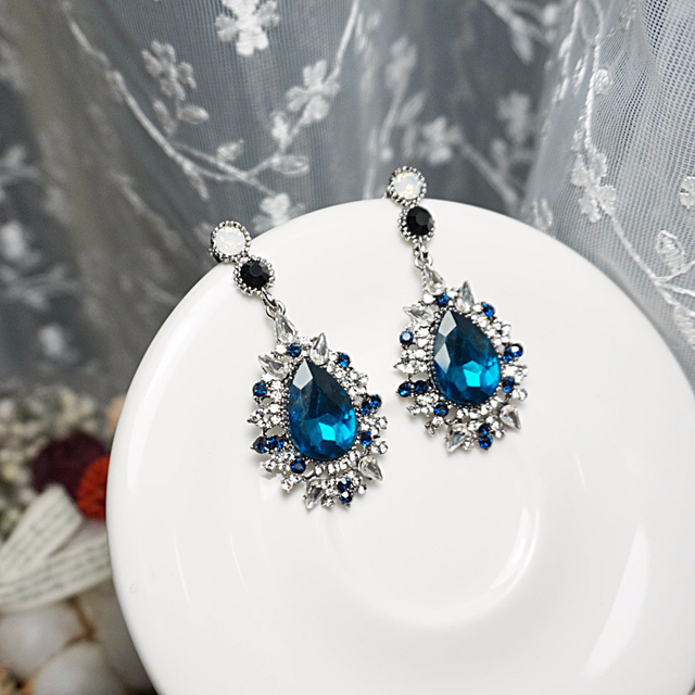 After Bold Cubic Drop Earrings 2color Antique Uniq