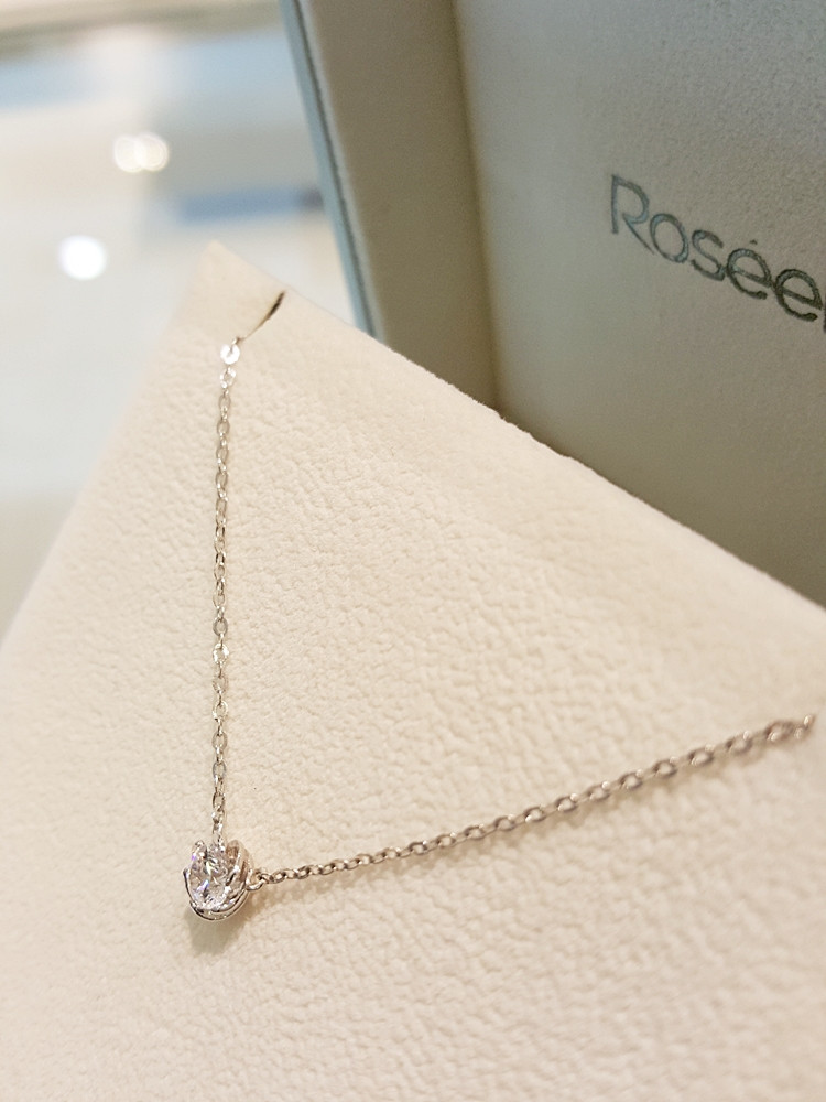 Golddude Rosette White Cubic Necklace-WNF2-B-0167-