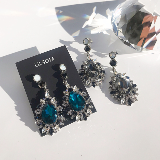 After Bold Cubic Drop Earrings 2color Antique Uniq