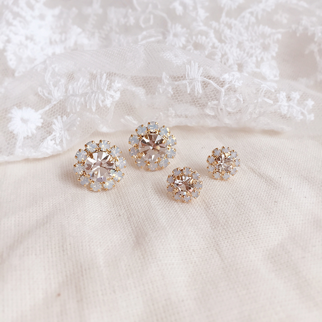 Swarovski Cubic Flower Stud Earrings Drop Earrings