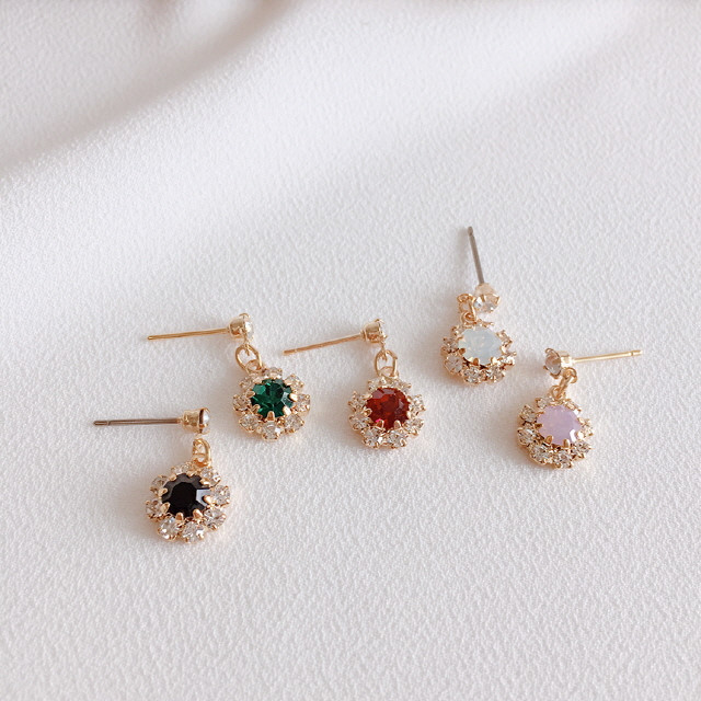 Swarovski Cubic Flower Stud Earrings Drop Earrings