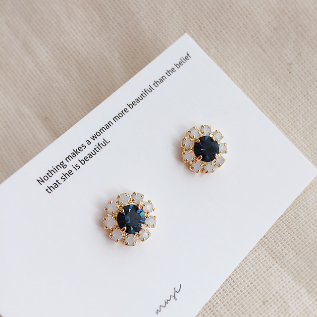 Swarovski Cubic Flower Stud Earrings Drop Earrings
