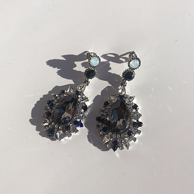 After Bold Cubic Drop Earrings 2color Antique Uniq