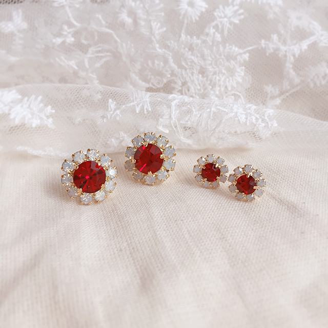 Swarovski Cubic Flower Stud Earrings Drop Earrings
